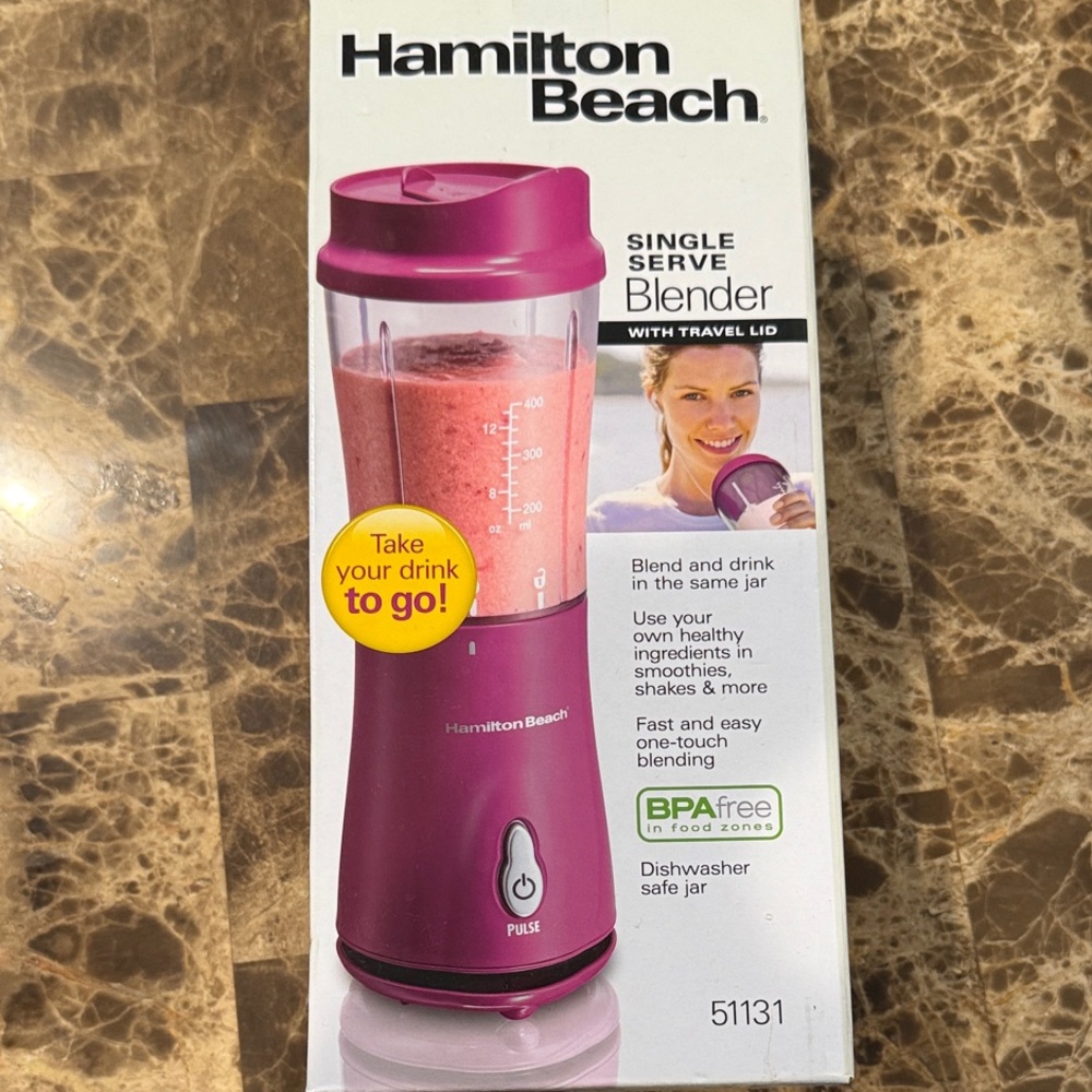 Hamilton Beach Magenta Single Serve Blender
